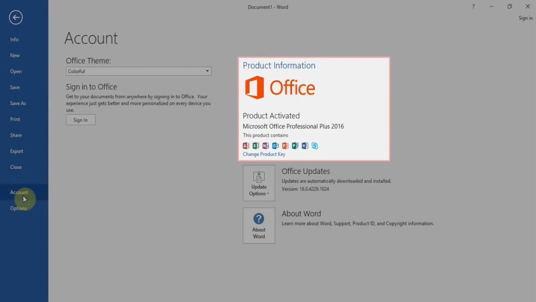 Microsoft Office Professional Plus 2016 Free Download